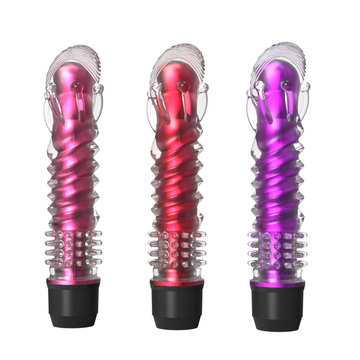 Vibrador Translúcido Com Relevos Estimuladores Vibe Toys