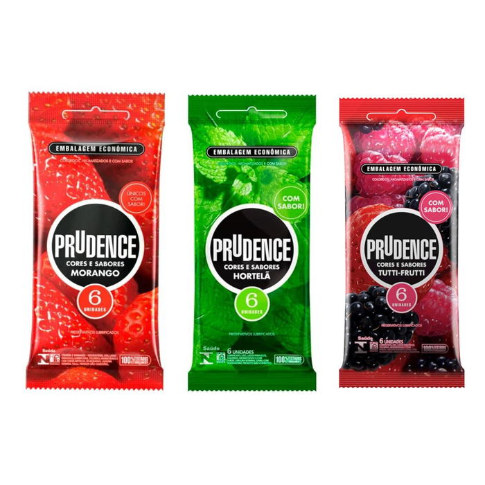 Preservativo Cores E Sabores 6 Unidades Prudence