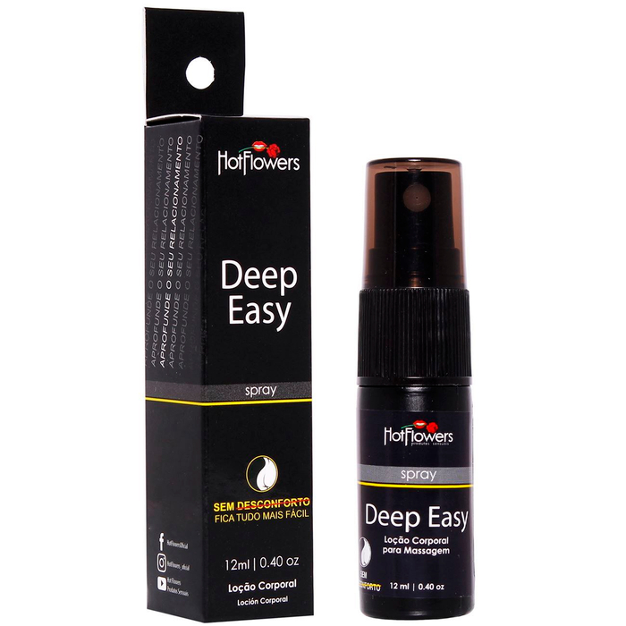 Deep Easy Loção Corporal Para Massagem Em Spray 12ml Hot Flowers