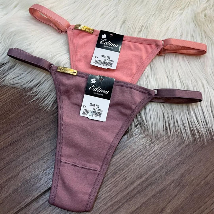 Calcinha Fio Dental String Em Algodão Edima Lingerie