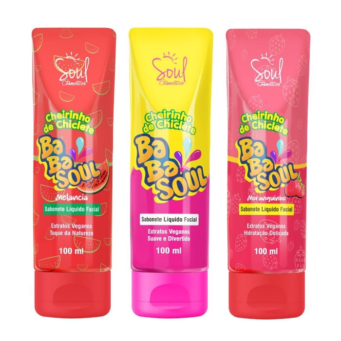 Sabonete Líquido Facial Babbasoul 100ml Soul Cosméticos