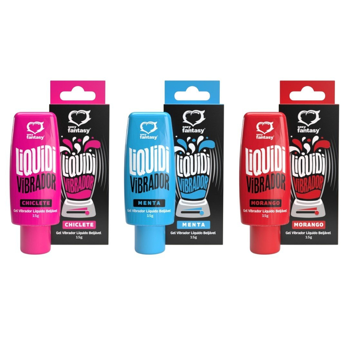 Liquidi Vibrador Gel Vibrador Líquido Beijável 15g Sexy Fantasy