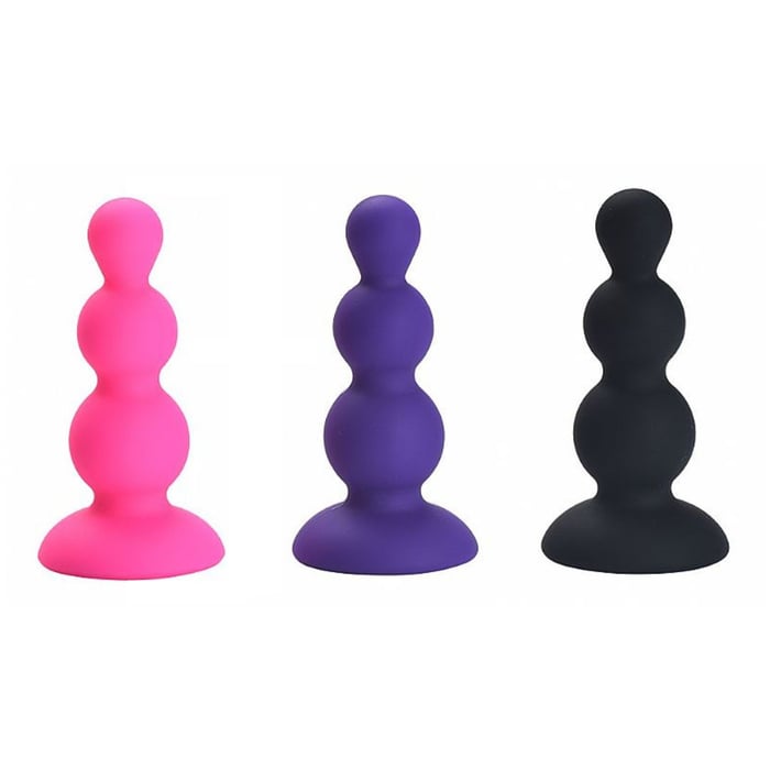 Plug Anal Escalonado Em Silicone 7,5 X 2,7cm Sl