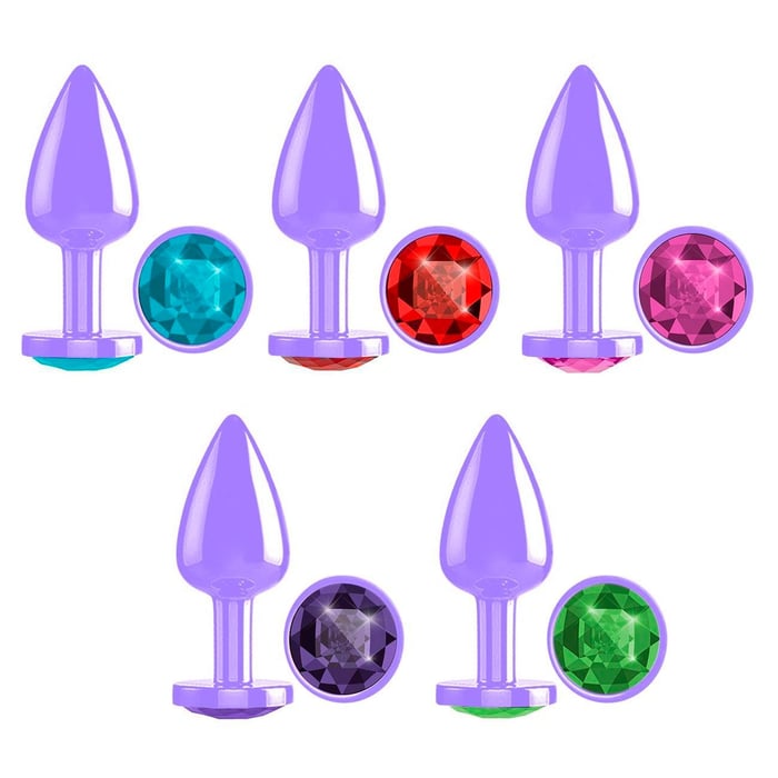 Plug Anal Diamond Colors Lilás Delicious