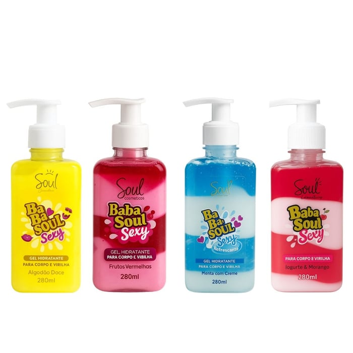 Baba Soul Gel Hidratante Sexy Para Corpo E Virilha 280ml Soul Cosméticos