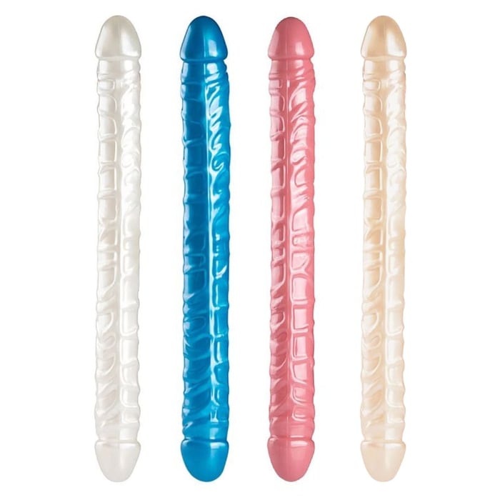 Prótese Dupla Dildo Super Realística 43 X 4cm Vibe Toys