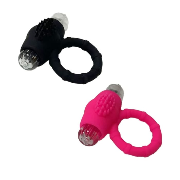 Anel Peniano Em Silicone Com Cerdas Massageadoras E Vibração Vibe Toys