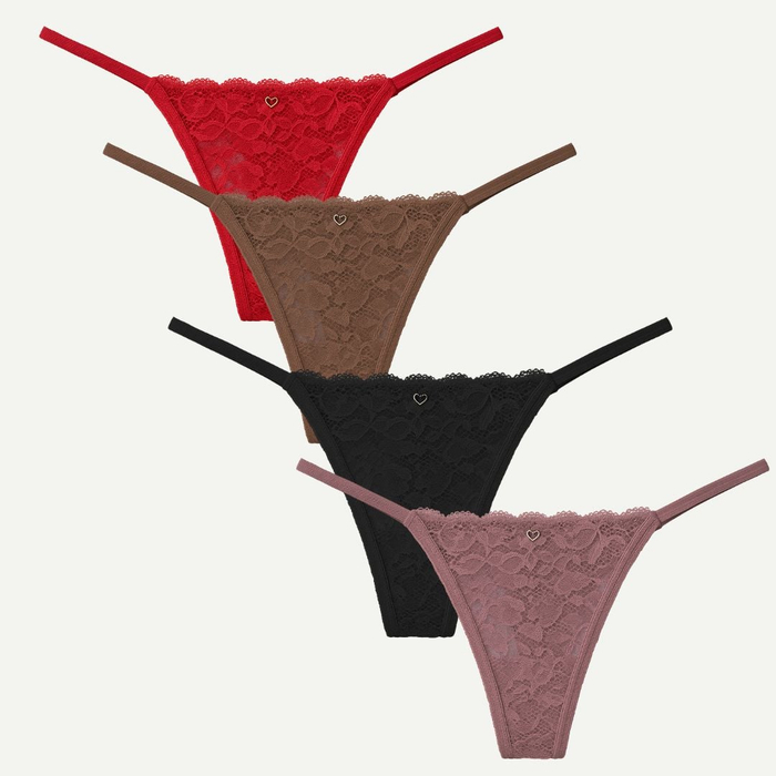 Calcinha String Fio Duplo Rendada Vaydosa Lingerie