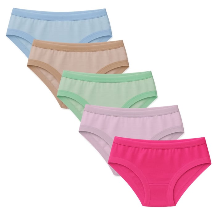  Calcinha Infantil Molly De Algodão Com Elástico Soficotton