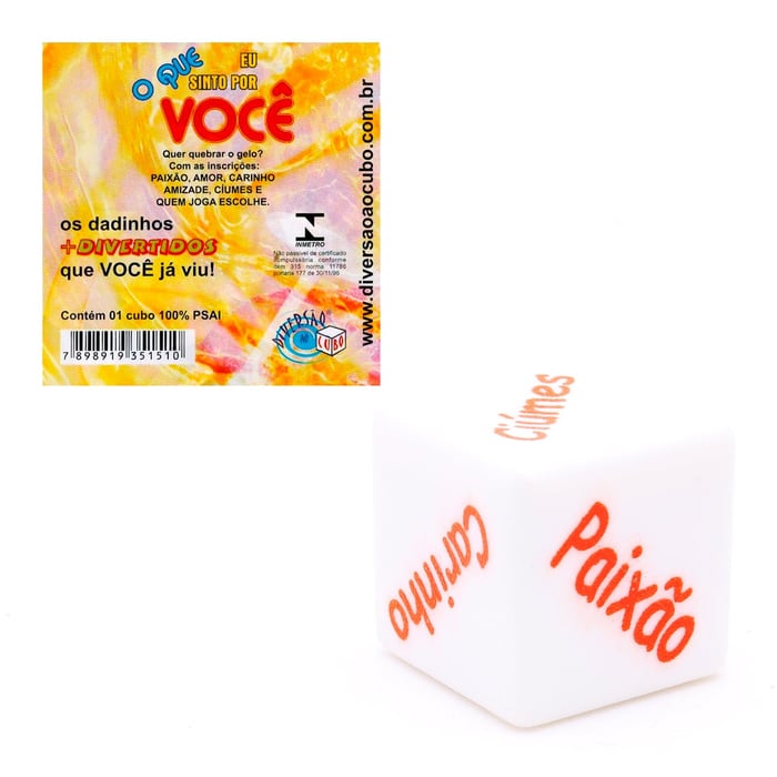 Dado O Que Sinto Por Voce No Saquinho Diversao Ao Cubo