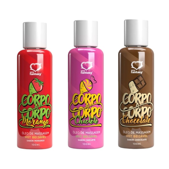 Corpo A Corpo óleo De Massagem Hot Beijável 100ml Sexy Fantasy