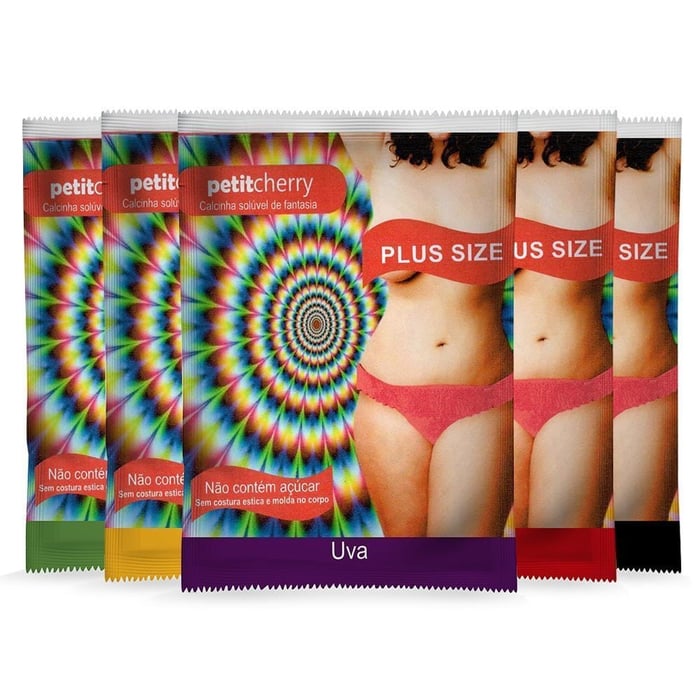 Calcinha Comestivel Neon Plus Size Petitchery