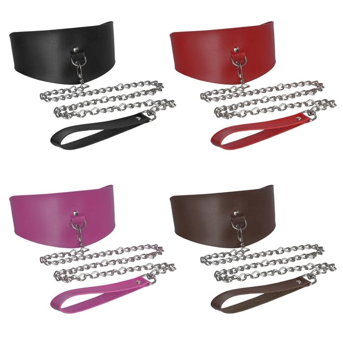 Coleira Rainha Sado Com Guia Dominatrix