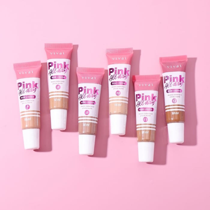 Base Líquida Pink All Day Cores 2.0 Vivai