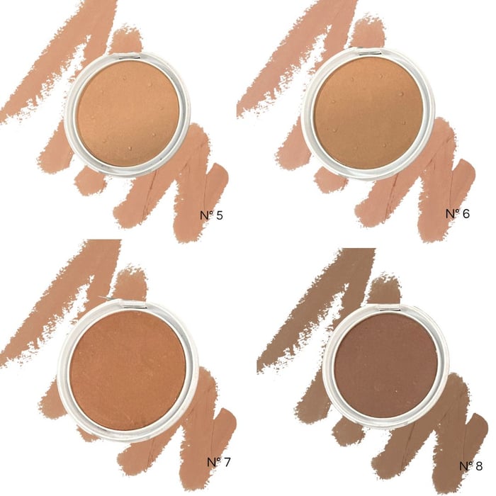 Pó Compacto Tons Escuros Linha Basic Green Safira Cosméticos