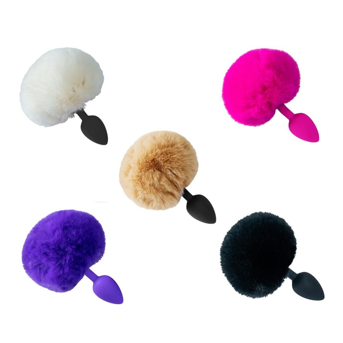 Plug Anal De Silicone Pequeno Com Rabo De Coelho
