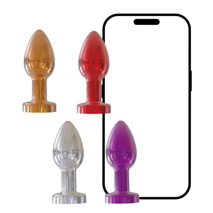 Plug Anal Cromado Com 10 Vibrações E Controle Via App Vibe Toys