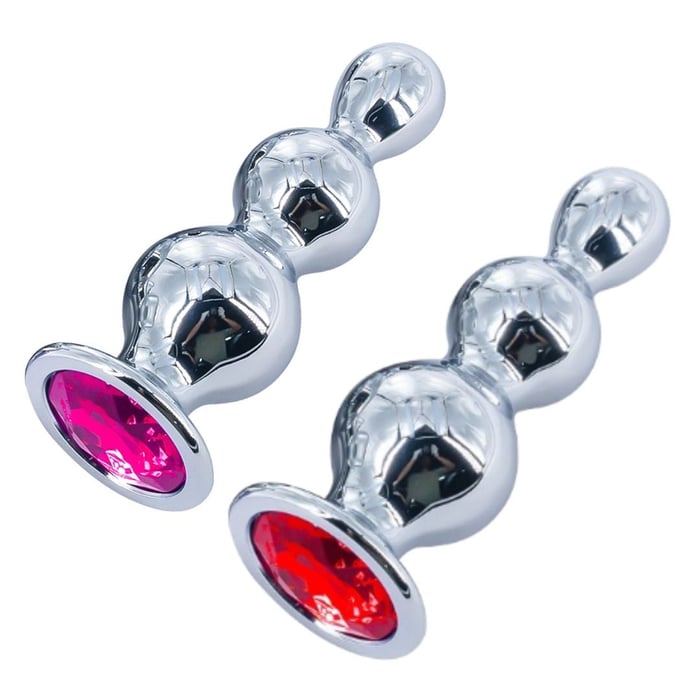 Plug Anal Escalonado Com Esferas Em Aço Com Pedra Na Base