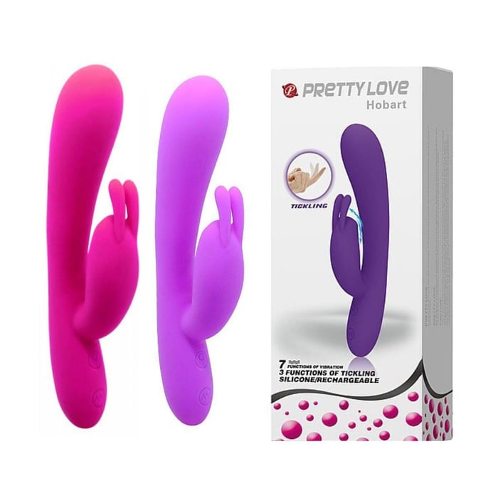 Vibrador Ponto G Com Estimulador Clitoriano Hobart 7 Modos De Vibração Pretty Love