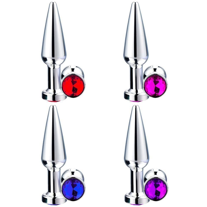 Plug Anal Anatômico Metal Com Jóia