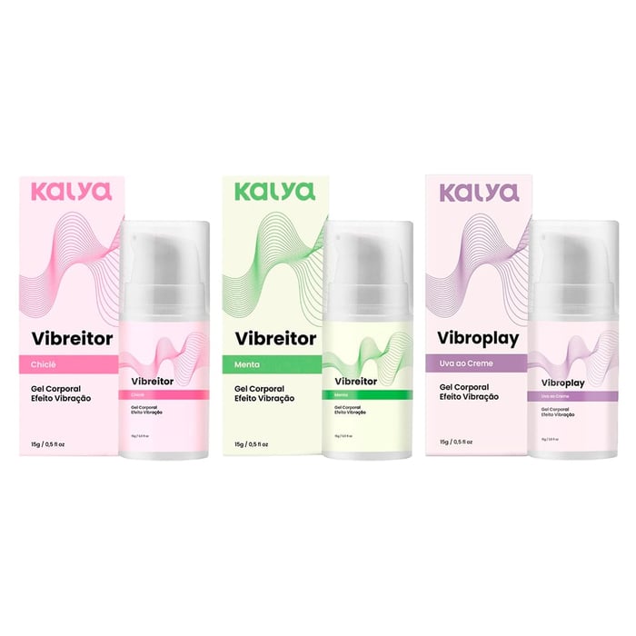 Vibreitor Gel Corporal Beijável Efeto Vibração 15g Kalya