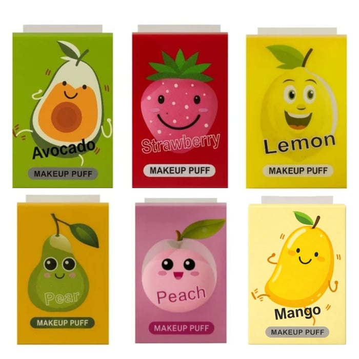 Esponja Makeup Puff Formato De Frutas Vibe Toys