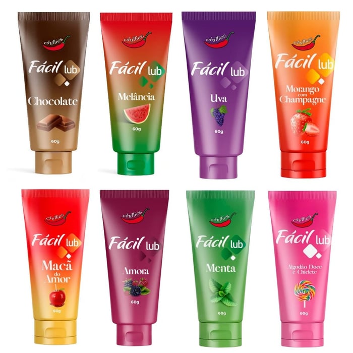 Fácil Lub Gel Lubrificante Beijável 60g Chillies