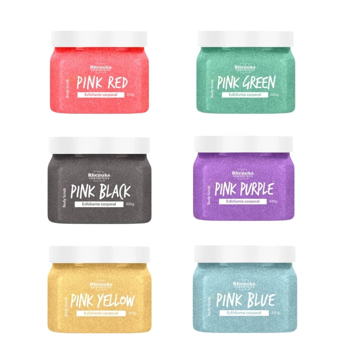Esfoliante Corporal Pink Colors 300g Rhenuks Cosméticos
