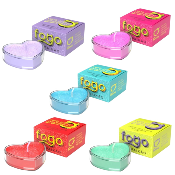 Vela Fogo Da Paixão Com Glitter 20g Sexy Fantasy