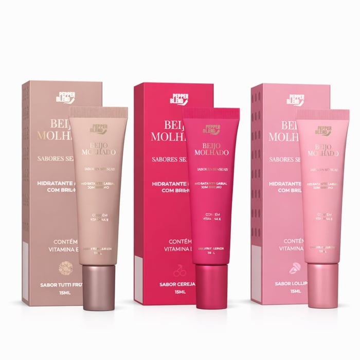 Beijo Molhado Hidratante Labial Com Brilho 15ml Pepper Blend