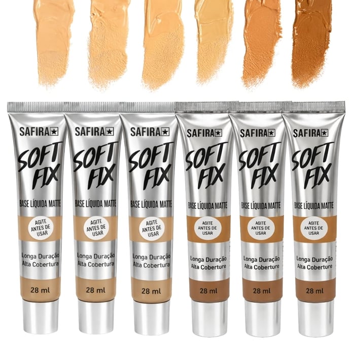 Base Líquida Matte Soft Fix 28ml Safira Cosméticos