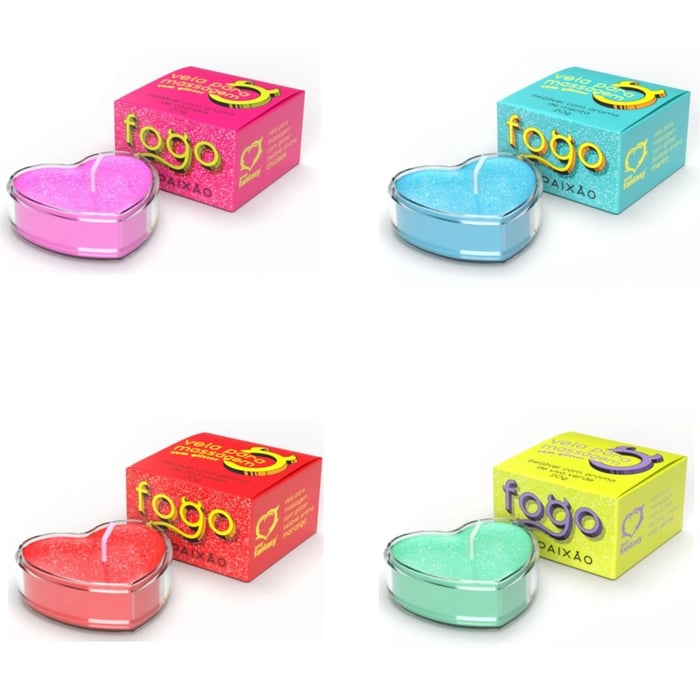 Vela Fogo Da Paixão Com Glitter 20g Sexy Fantasy