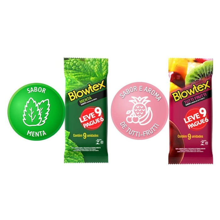 Presevativo Sabor E Aroma Leve 9 Pague 6  Blowtex