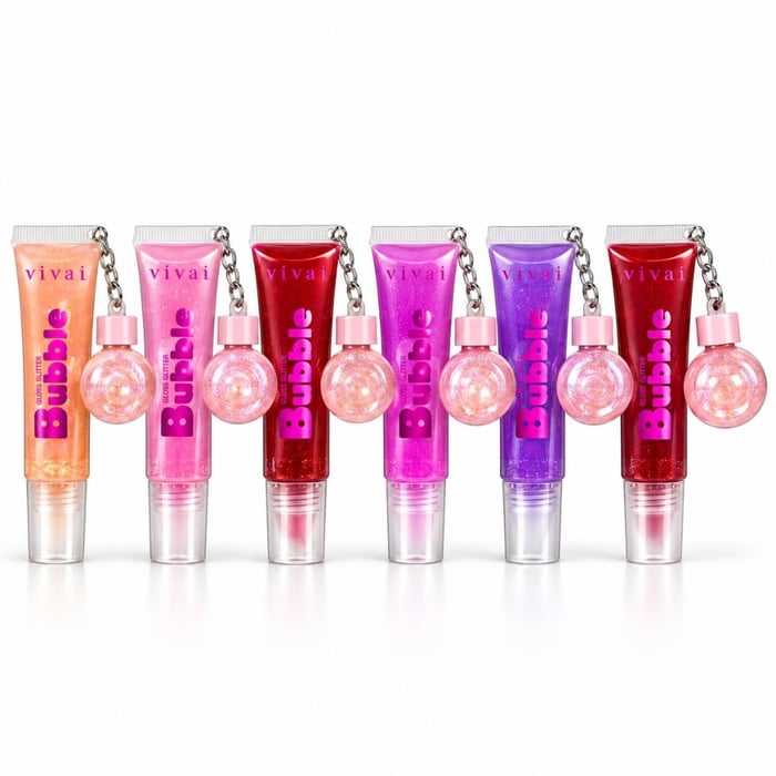 Lip Gloss Glitter Bubble 2 Em 1 Vivai