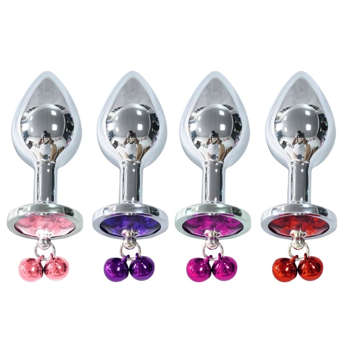 Plug Anal Metal Pequeno Com Sino E Pedra Vibe Toys