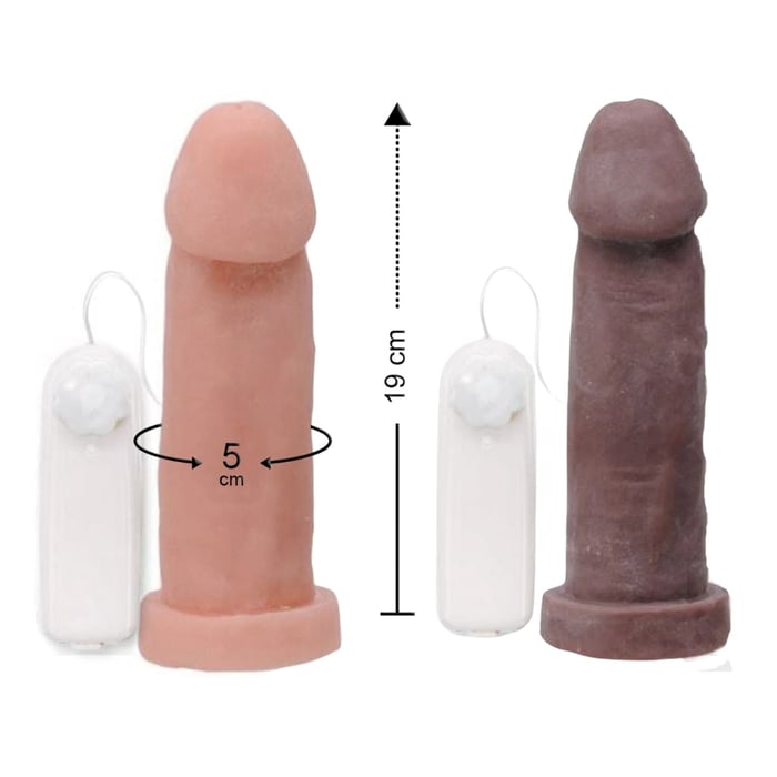 Prótese Em Cyber Ultra Macio Vibração Multivelocidade 19 X 5cm Ktoy