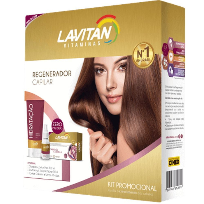 Lavitan Regenerador Capilar Kit 03 Itens Cimed