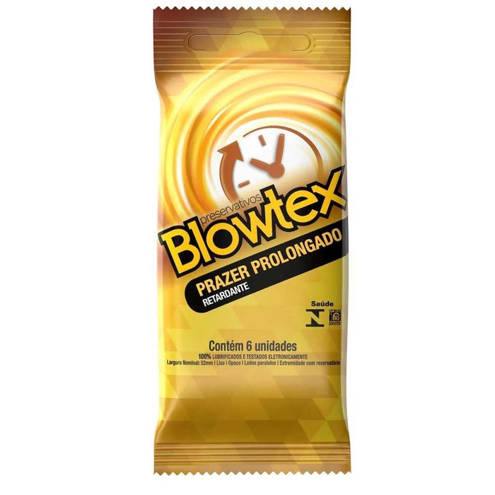 Preservativo Prazer Prolongado 6 Unidades Blowtex