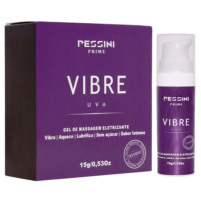 Vibre Gel Eletrizante Sabor Uva 15g Pessini