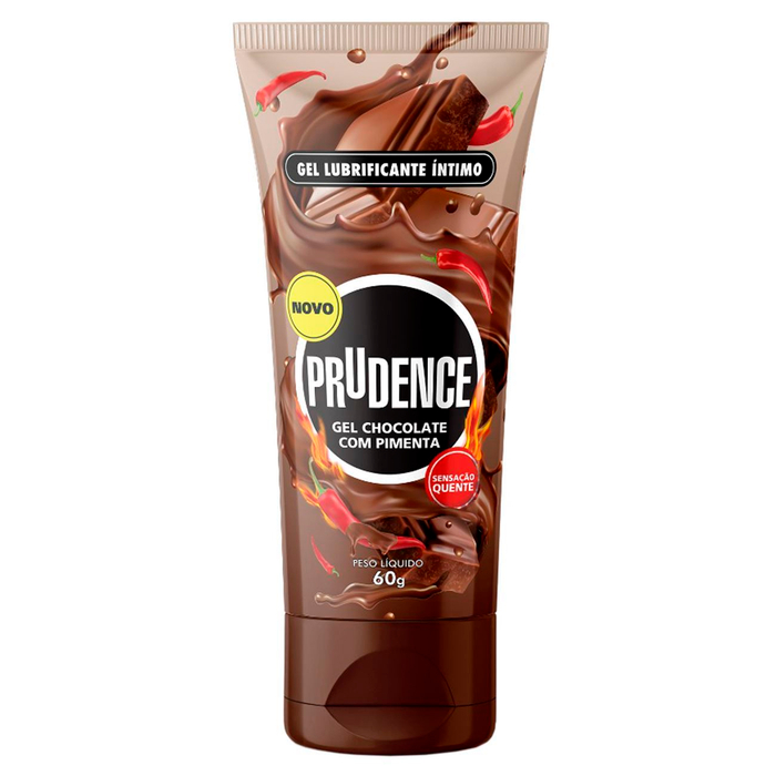 Lubrificante Chocolate Com Pimenta Hot Em Gel 60ml Prudence