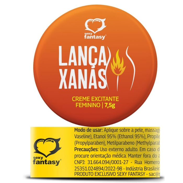 Lança Xanas Creme Excitante Feminino 7,5g Sexy Fantasy