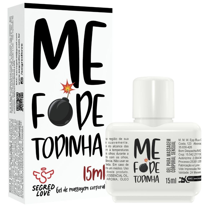 Me Fode Todinha Gel Dessensibilizante Anal Com Tatuagem 15ml Segred Love