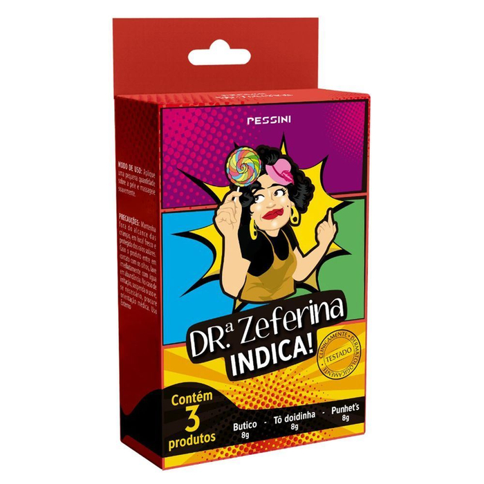 Kit Dr Zeferina Linha Pop 3 Géis 8g Pessini 