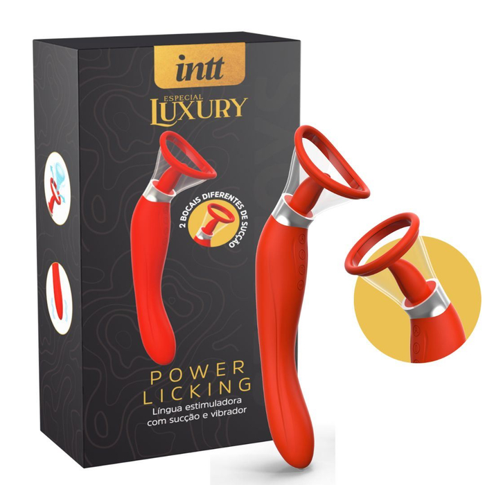 Vibrador Power Licking 3 Em 1 Luxury 7 Modos De Vibração Intt