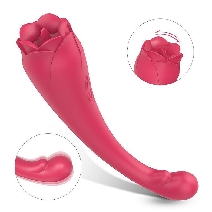 Vibrador Asap Flower Com Estimulador Clitoriano Shande