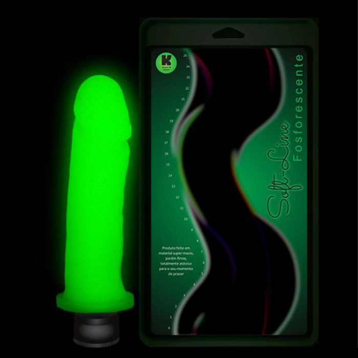 Protese Fosforecente Com Vibrador Interno 17 X 4 Cm Kgel