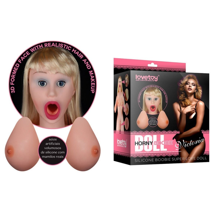 Boneca Inflável Victória Blonde Com Seios Em Silicone Lovetoy