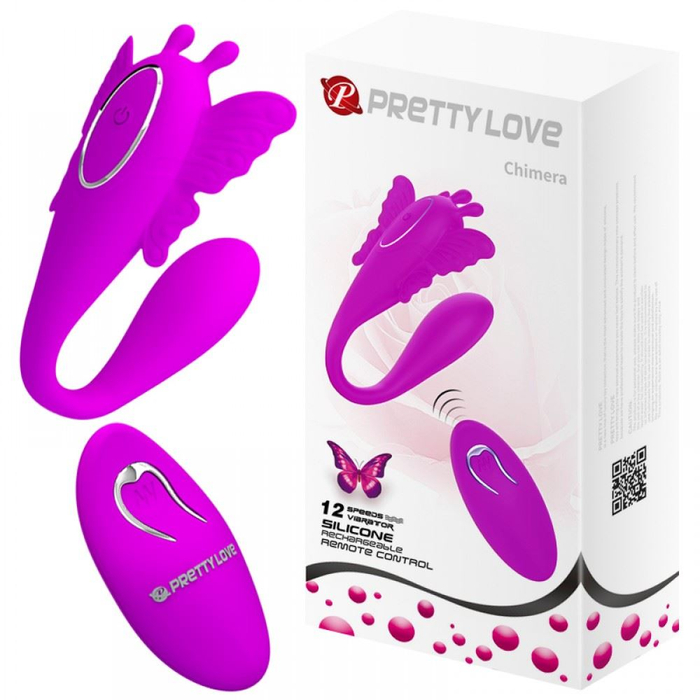 Vibrador De Casal Chimera 12 Vibrações Com Controle Wireless Pretty Love