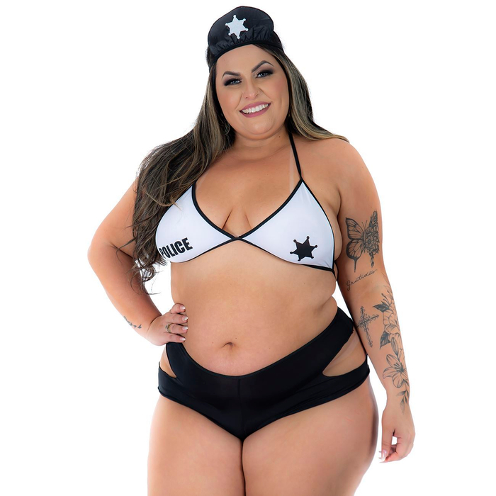 Fantasia Plus Size Mini Xerife Pimenta Sexy