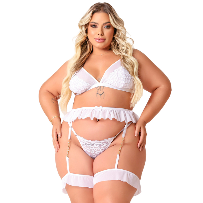 Conjunto Beijo Safado Plus Size Coleção Kisses Tallyta Moda Apimentada